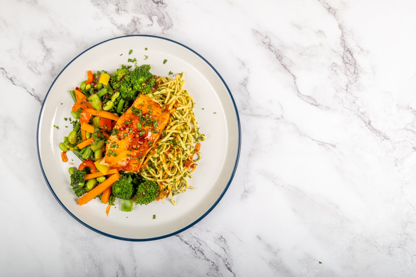 Sweet Chilli Salmon Noodles F1
