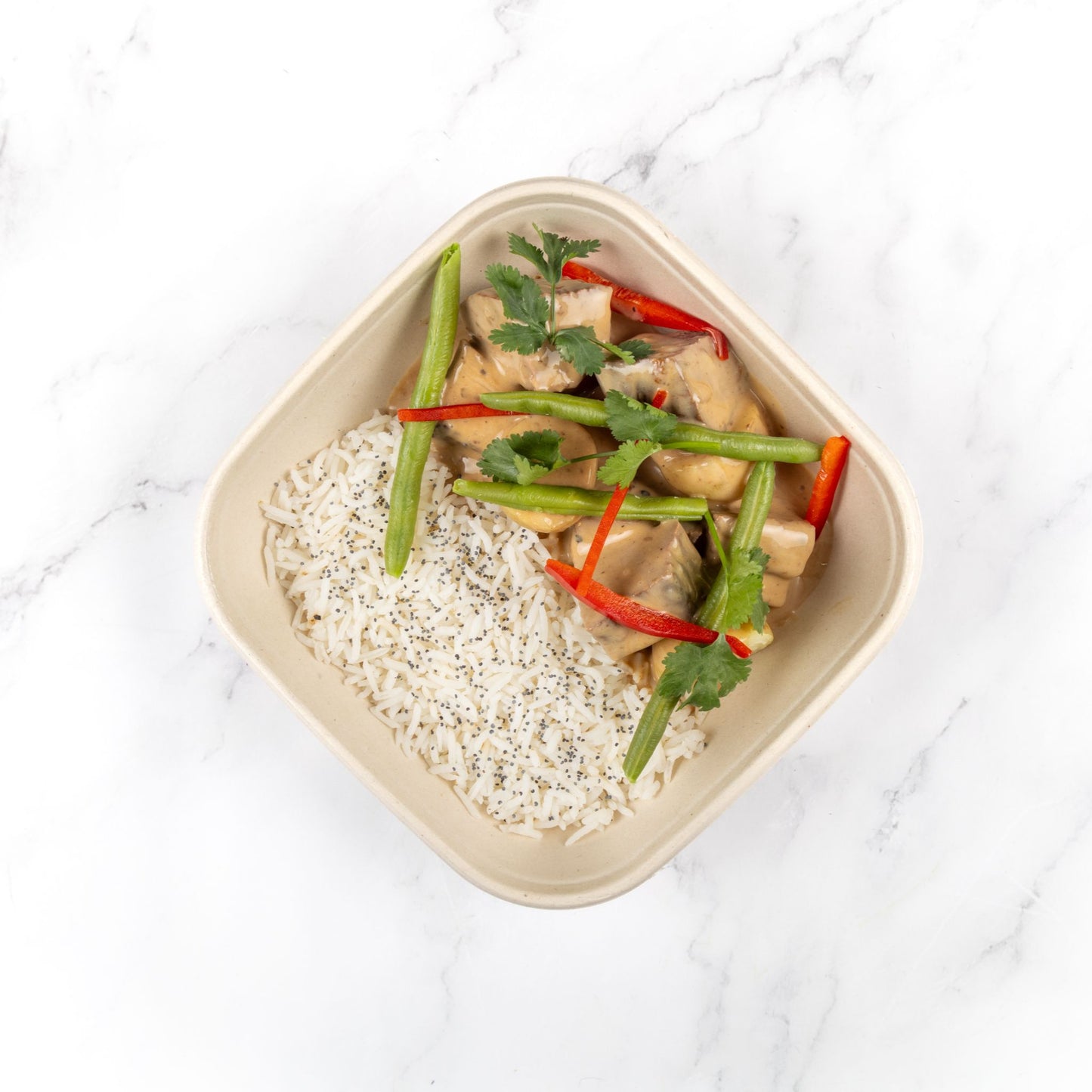 Thai Beef Massaman Curry with White Rice Frozen