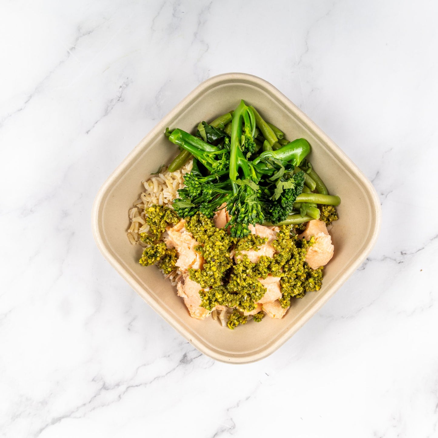 Pistachio & Maple Crushed Salmon with Wholegrain Rice & Veg Frozen